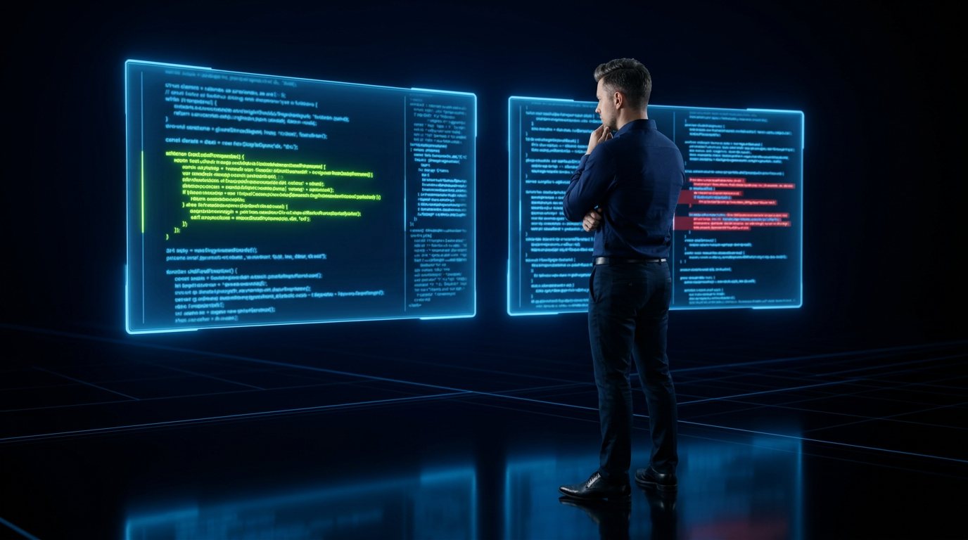 Développeur désorienté face au code proposé par l'IA